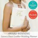 Wedding Planner Book and Organizer - Faux Leather 'Future Mrs' Wedding Planning Book and Organizer I Wedding Binder with Pen & Bookmark. Includes Bridal Countdown Calendar I Designed in USA