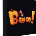 2 x Boo Decor Halloween Decorations Halloween Decor Lighted Pumpkin Decor Halloween Decor Halloween Table Decor Halloween Kitchen Decor Halloween Decorations for Home Office 5 X 5 Inch