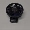 GOCKERA Portable Fan, 4200mAh Battery Operated Fan, 5 Speeds&Digital Display, Makeup Fans for Women with Base, 180Foldable 3in1 Handheld/Neck/Desk Fan for Outdoor Indoor,Ultra Quiet (Blue)