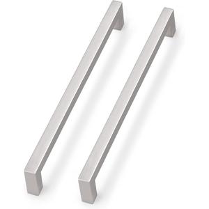 Probrico 30 Pack Kitchen Cabinet Drawer Handles Stainless Steel 10" Holes Distance Brushed Nickel Pulls 10.5" Total Length 30 Pack