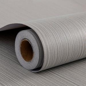 FUKU MON Mocha Gray Grasscloth Textured Wallpaper 24" X 394" Fabric Contact Wall Paper Linen Peel and Stick Self Adhesive for Walls Cabinets Bedroom Counter Top Liners Fireplace
