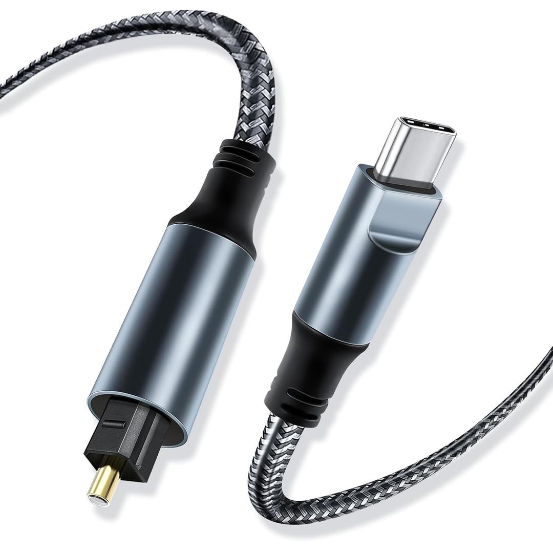 Kumiho Braided USB C to Optical Audio Cable 10Ft Unidirectional USB C to Toslink Optical for TV/Soundbar, Sony PS5,Speakers & Home Theater Systems