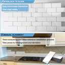 2026 New Upgrade Peel and Stick Backsplash Tile, Peel and Stick 11.34" X 11.57" Wall Tile for Kitchen, Bathroom, Fireplace, Laundry (Polished Marble White, 10 Packs)