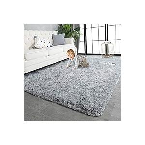 4x6 Fluffy Rugs, Shag Area Rug, Soft and Comfortable Fluffy Rug, High-Density Sponge Fluffy Carpet, not Easy to Fall Off, Living Room and Bedroom Rug