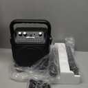 Karaoke Machine, Portable Bluetooth Speaker with 2 Wireless Microphones for Adults & Kids with Lights, Karaoke Microphone with PA System Supports USB/TF/FM/AUX for Home Party Home System Packages (Black)