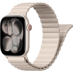 Magnetic Sport Bands for Apple Watch Band 38mm 40mm 41mm 42mm(series 11 10) iWatch bands for Women Men,Silicone Loop Strap Wristband for Apple Watch Series 11 10 9 8 7 6 5 4 3 SE 3/2nd Ultra/3/2 49mm