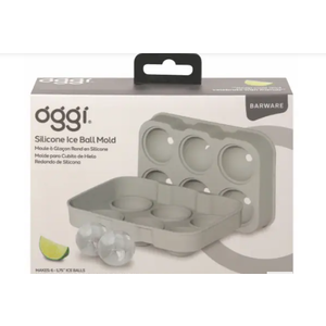 Oggi Large Ball 6 Cube Ice Tray Grey +Sistema Lunch Stack To Go Green