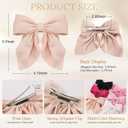 6Pcs Hair Bows for Women, Bow Hair Clips, Silky Satin Hair Bows for Girls, Pink Hair Ribbon, Cute Bow Clips for Women, Hair Accessories Chirstmas Gifts