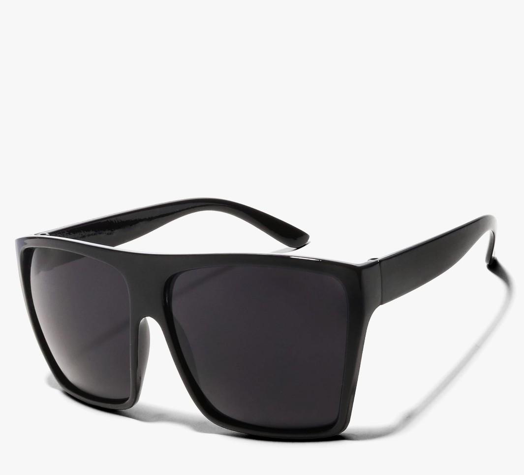 Oversized Flat Top Trendy Square Trapezoid Shape Fashion Mens Womens Sunglasses 3 Pcs