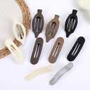 3 x 10 Pack French Flat Hair Clips for Women  Large Matte Flat Claw Clips, No-Slip Hair Clips for Thick & Thin Hair, Strong Hold Styling Barrettes, French Flat Hair Accessories