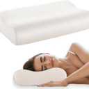 Sinomax Contour Memory Foam Neck and Cervical Pillow - Golden Diamond Neck Pillow for Back Support and Side Sleepers - 22 x 14 x 4-5 inches (Standard)