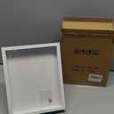 Califortree 8x10 Shadow Box Frame with Soft Linen Back - Metal Push Pins Included, Memory Shadow Box Display Case for Bouquet Awards Medals Wedding Photos and More, White