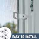 Blulu 24 Pcs T 8726 1/4 Inch Aluminum Storm Door Panel Clip Storm Window Screen Clips Screen Door Hardware (White)