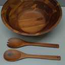 AIDEA Salad Bowls, Wooden Salad Bowls Set, Large Acacia Wood Serving Bowl for Fruits, Salad, 12.5" Big Salad Bowl with Serving Utensils