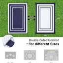OLANLY Outdoor Rug 8x10 ft Waterproof, Reversible Outdoor Plastic Straw Rug, RV Mat, Indoor Outdoor Carpet Clearance for Patio, Camping, Balcony, Deck, Backyard, Navy & White