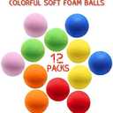 12 Pieces Soft Foam Balls Lightweight Mini Play Balls for Safe Indoor Toys Fun Vibrant Assorted Colors Orbs Unique Birthday Party Favors for Boys and Girls