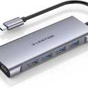 LENTION USB-C Multi-Port Hub with 4K HDMI Output, 100W PD, 4 USB 3.0 5Gbps Compatible 2024-2016 MacBook Pro, New Mac Air & Surface, Chromebook, iPhone 15, More, Stable Driver Adapter (C35, Space Gray)