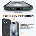 Magnetic for iPhone 17 Case [Compatible with MagSafe] [Soft Anti-Scratch Microfiber Lining],Premium Silicone with Screen Protector,Shockproof Protective Phone Case 6.3",Black