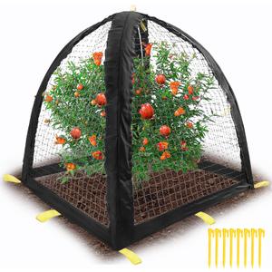 Large Pest Guard Cover-35 x35 x 39 Inch Pest Guard Tent with Stakes-Garden Plants Cloche Tent for Protect Plants Vegetables Fruits Shrubs from Squirrel Bird Eating (L)