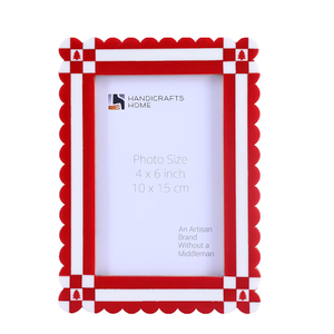 Handicrafts Home 4x6 Picture Frames - Chalet-Rusch Collection - Style Wall Hanging, Desk Decor - Farmhouse Photo Frame for Living Room, Home Decor, Pre Wedding, Family Pictures, Handmade Gifts