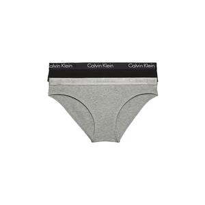 Calvin Klein Motive Cotton 2 Pack Bikini Panty Black/Gray Heather, Size S
