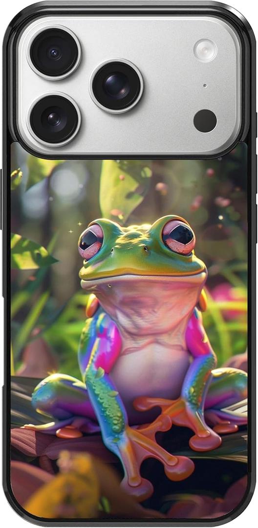 for iPhone 17 Pro Case - Colorful Frogs in The Sun Designed Phone Cases - TPU Phone Cases - Drop Protection