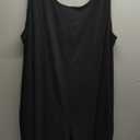 Eytino Womens Plus Size Jumpsuits Crew Neck Casual Sleeveless Solid Short Rompers with Pockets (1X-5X) (4X, Black)