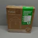 Space-Saving Triangular Shower Chair for Elderly and Disabled, 400 lbs Adjustable Shower Stool Seat with Stable-Bracing, Non-Slip Bathtub Chair, Tool-Free Assembly, Blue With Eva Pad