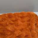 LIFEREVO Fluffy Faux Rabbit Fur Body Pillow Cover, Cozy Bubble Shaggy Plush Bed Body Pillowcase with Zipper Closure, Long 20"x54" Fuzzy Furry Pillow Case for Bedroom Home Decoration, Burnt Orange