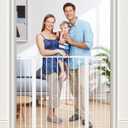 keny 36" Extra Tall Baby Gate for Doorways, Fits Openings 29.7" to 46" Wide, Auto Close Pressured Mounted Dog Gate for Stairs, No Drilling Easy Install Pet Gate, White