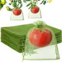 EWPJDK 70pcs Fruit Protection Bags 6x8 inch Green Netting Cover Drawstring Mesh Tomato Protectors Bags Pest Barrier for Blueberry Small Fruit Veggies Garden (70, 6x8 inch)