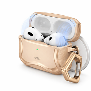 ESR for AirPods Pro 2nd Generation Case, Compatible with Airpods Pro Case 2nd/1st Gen (2023/2022/2019), Compatible with MagSafe, Powerful Drop Protection, Magnetic Lid, Desert Titanium
