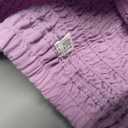 Batermoon Girls Boho Square Neck Puff Sleeve Off Shoulder Smocked Tiered Casual A Line Short Mini Dress Purple, Size 150