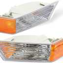 Nakkaa Front Turn Signal Light Lamp Cover Compatible with Patriot 2007-2017 Side Marker Parking Corner Light Housing W/O Bulb Driver Passenger 68004181AC 68004180AC