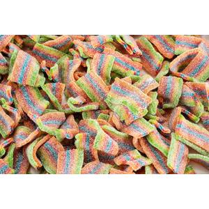 Herby Sour Rainbow Mini Belts, Burst of Flavor, GMO Free, Vegan & Halal Sour Mini Belts Gummy Candy, 2.2 Pound, Best Buy 05.08.2026