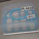 Cake Carrier with Lid, Blue Cake Holder Cupcake Container for 12 Cupcakes or 1 Large Cake Pie Pizza Tart 2 in 1 Portable Dessert Container for Cake Pie Muffin