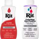 RIT Dye Wide Selection of Colors with Color Fixative (Scarlet Red)
