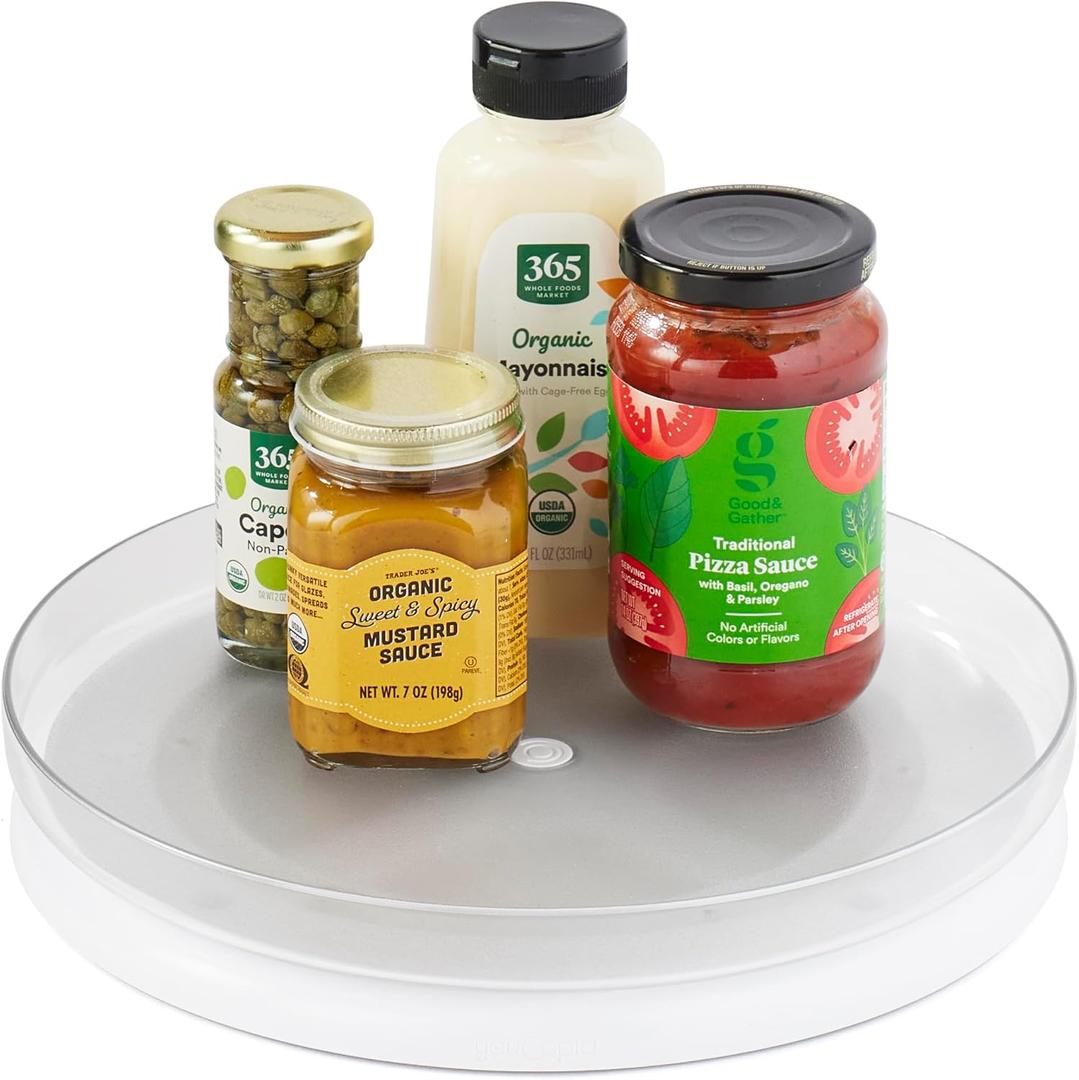 YouCopia FridgeView Fridge Turntable, Lazy Susan Organizer for Refrigerator Storage, 11 , White