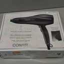 Conair Hair Dryer Style & Shine Natural Crystal Collection, 1875W Hairdryer, 3 Heat Settings, 2 Speeds, Blow Dryer with Concentrator Attachment, Ionic & Hematite-Infused Ceramic Technology, Black