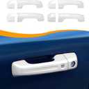 Hoolcar Exterior Door Handle Covers Outside Door Handle Cover Trim Fit for Dodge Ram 2018-2024, White