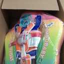 Mambobaby Baby Swim Float with Tail & UPF Sun Canopy Rainbow
