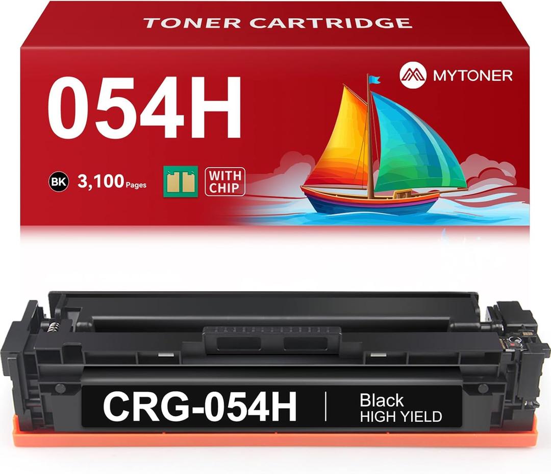 MYTONER 054H Black Toner Cartridge Compatible Replacement for Canon 054H 054 CRG-054H CRG-054 for Color imageCLASS MF644Cdw MF642Cdw LBP622Cdw MF641Cw Printer (1 Pack)