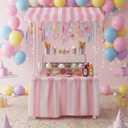 Colingmill Carnival Tablet Tent Kit Circus Party Decoration Include Tabletop Hut, Tent Canopy, Stripe Table Skirts, Tablecloth for Carnival Party Supplies Decorations(Pink and White), 
Product Dimensions	88.58"L x 21.65"W x 4.33"H