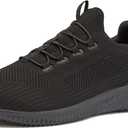 Avia Anchor Mesh Slip On Black Non Slip Shoes for Women, Comfortable Water Resistant Womens Food Service Slip On Sneakers - Black, Navy, White Restaurant Knit Slip Resistant Non Skid Work Shoes Women (9.5)