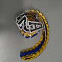 Graduation Lei Class of 2026 - Blue and Gold Grad Lei Graduation Ribbon Leis with Pins, Grad Necklace Gifts for Women Men, Graduations Accessories for Students Bachelor Master or PhD Gown