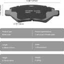 SUPLABEL-Rear Brake Pads Compatible with Cadillac CTS SRX Chevrolet Camaro Saab 9-4X, Ceramic Brake Pads w/Hardware Replacement