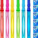 JOYIN 14.6 Big Bubble Wands for Kids, 6 PCS Bubble Wand with Refill Solution for Summer Toy Party Favor, Outdoors Toy Activity, Easter Basket Stuffers, Birthday Gift