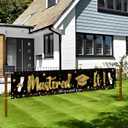 Labakita Large Mastered It Banner, Masters Degree Graduation Decorations, Masters Graduation Banner Yard Sign, Grad Party Decorations 2026 Indoor OutdoorBlack and Gold