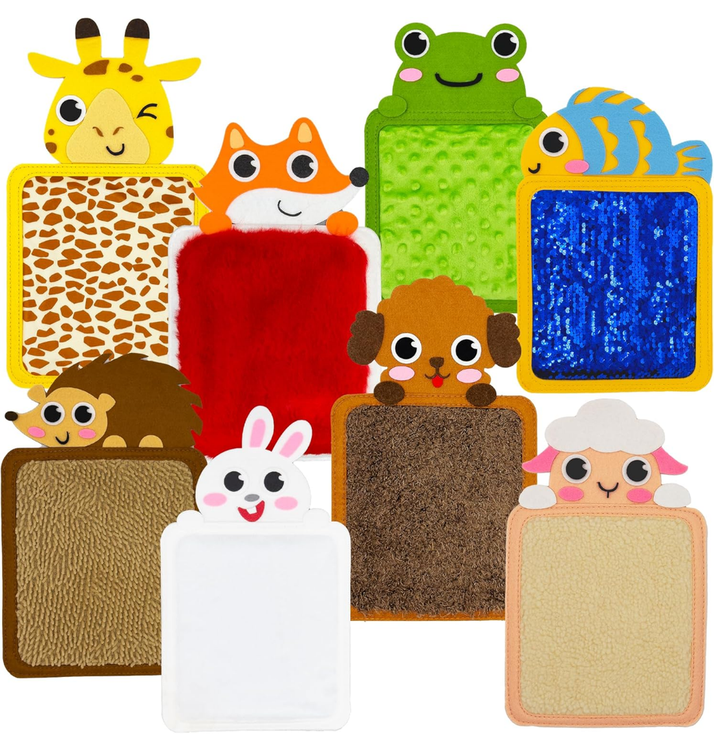 Sensory Zoo Buddies: 8-Pack Large Sensory Mats for Autistic Children | Sensory Toys for Kids with Autism | Sensory Toys for Autistic Children | Toys for Autistic Kids Ages 3-5