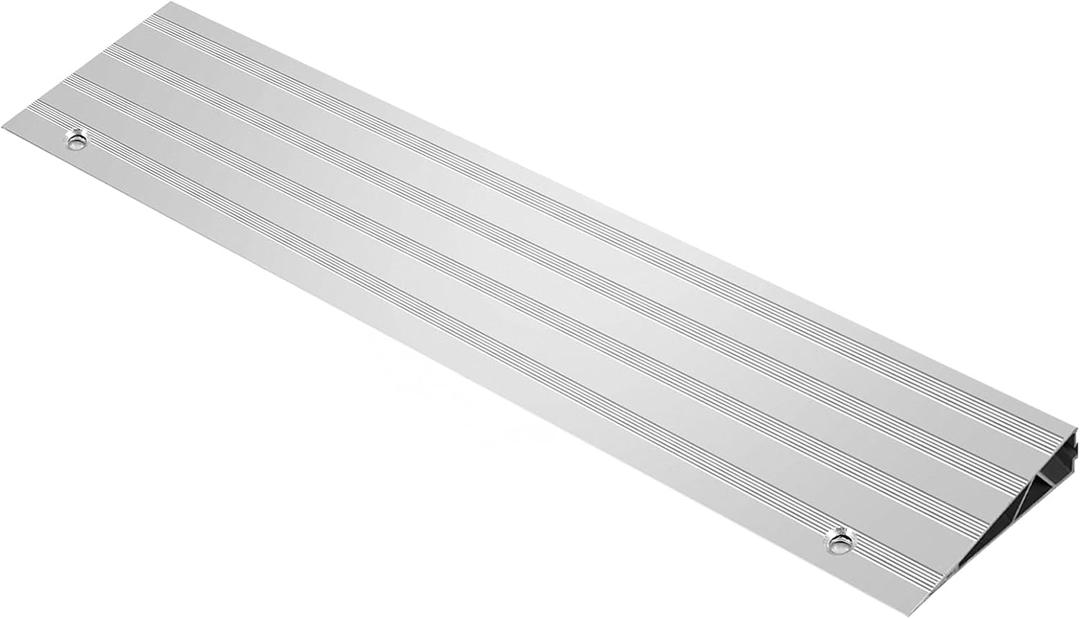 Door Threshold Ramp 1Rise, Aluminum Wheelchair Threshold Ramps for Doorways, Door Ramp 1200lbs Load Capacity for Wheelchair, Scooter, Bike